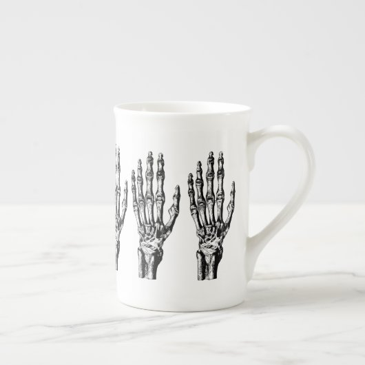  skelet handpatroon porselein kop (Rechts)