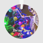 Skelet Hangende Kleurrijke Ornamenten Kerst (achterkant)