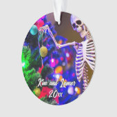 Skelet Hangende Kleurrijke Ornamenten Kerst (voorkant)