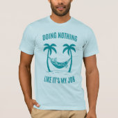 Skelet Hangmat 'Nietsdoen' - Grappig T-shirt (Voorkant)