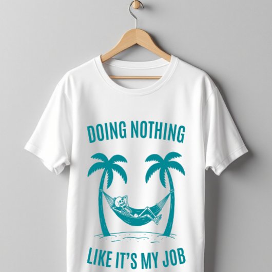 Skelet Hangmat 'Nietsdoen' - Grappig T-shirt