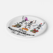 Skelet Happy Hallothanksmas Papieren Bordje (Gekanteld)