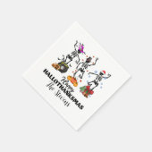 Skelet Happy Hallothanksmas Servet (Hoek)