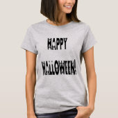 Skelet Happy Halloween Tekst Vrouwen T-shirt (Voorkant)