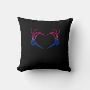 Skelet Hart Biseksueel LGBT-Q Pride Skull Hand Kussen