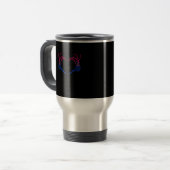 Skelet Hart Biseksueel LGBT-Q Pride Skull Hand Reisbeker (Voorkant links)