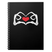 Skelet hart en handen grappig notitieboek (Voorkant)