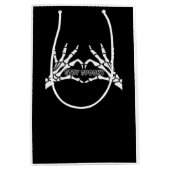 Skelet Hart en Handen Klassiek Design Medium Cadeauzakje (Voorkant)