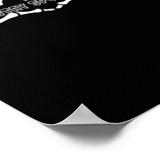 Skelet Hart en Handen Klassiek Design Poster (Hoek)