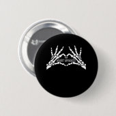 Skelet Hart en Handen Klassiek Design Ronde Button 5,7 Cm (Voorkant /achterkant)