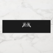 Skelet Hart en Handen Klassiek Design Waterfles Etiket (Enkel label)