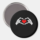 Skelet hart en handen meme magneet (Voorkant / Achterkant)