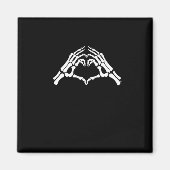 Skelet hart en handen teken magneet (Voorkant)