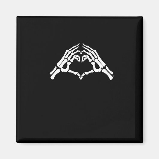 Skelet hart en handen teken magneet (Voorkant)