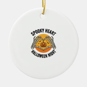 Skelet Hart Halloween Vintage Handen Design_1 Keramisch Ornament