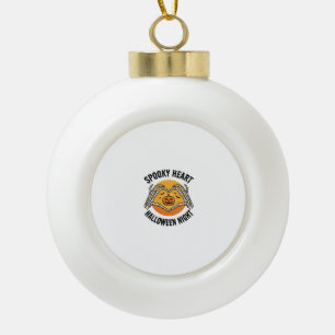 Skelet Hart Halloween Vintage Handen Ontwerp_1 Keramische Bal Ornament