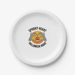Skelet Hart Halloween Vintage Handen Ontwerp_1 Papieren Bordje