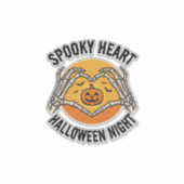 Skelet Hart Halloween Vintage Handen Ontwerp_1 Sticker (Voorkant)