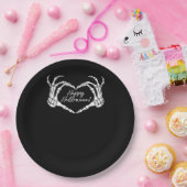 Skelet Hart Handen, Gelukkig Halloween Skelet, Ha Papieren Bordje (Feest)