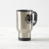 Skelet hart handen grappig reisbeker (Voorkant rechts)