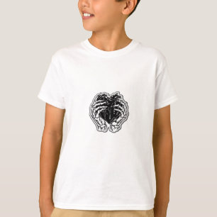 Skelet hart handen grappig t-shirt
