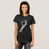 Skelet Hart Handen Halloween T-shirt (Voorkant volledig)