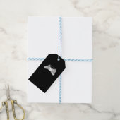 Skelet Hart Handen - Licht Cadeaulabel (Met Touw)