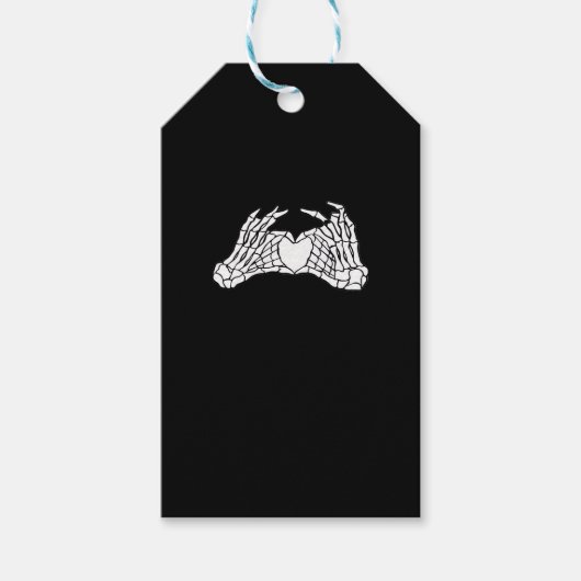 Skelet Hart Handen - Licht Cadeaulabel (Voorkant)