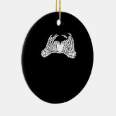 Skelet Hart Handen - Licht Keramisch Ornament (Rechts)