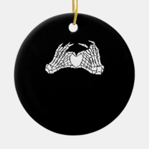 Skelet Hart Handen - Licht Keramisch Ornament