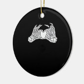 Skelet Hart Handen - Licht Keramisch Ornament (Links)