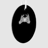 Skelet Hart Handen - Licht Ornament (voorkant)
