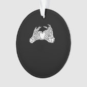 Skelet Hart Handen - Licht Ornament (voorkant)