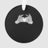 Skelet Hart Handen - Licht Ornament (voorkant)