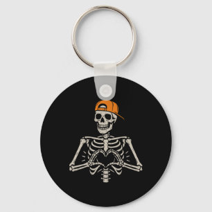Skelet Hart Handen Pose Halloween Liefde Grappige Sleutelhanger