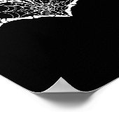 Skelet Hart Handen Spiderweb Halloween Spooky Lo Poster (Hoek)