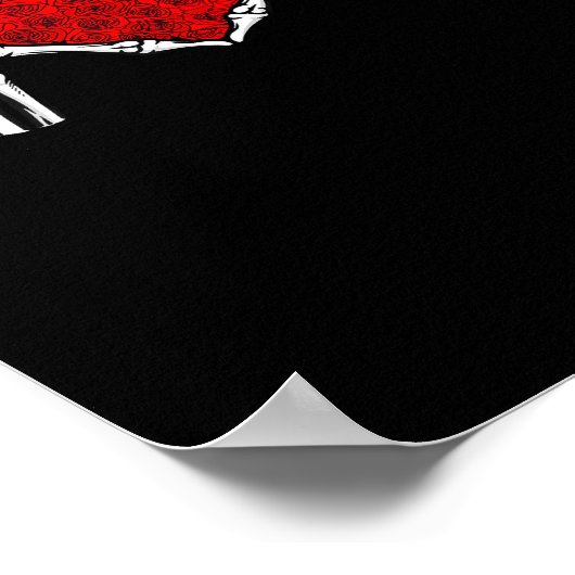 Skelet Hart Handen Teken Valentijnsdag Schattige H Poster (Hoek)