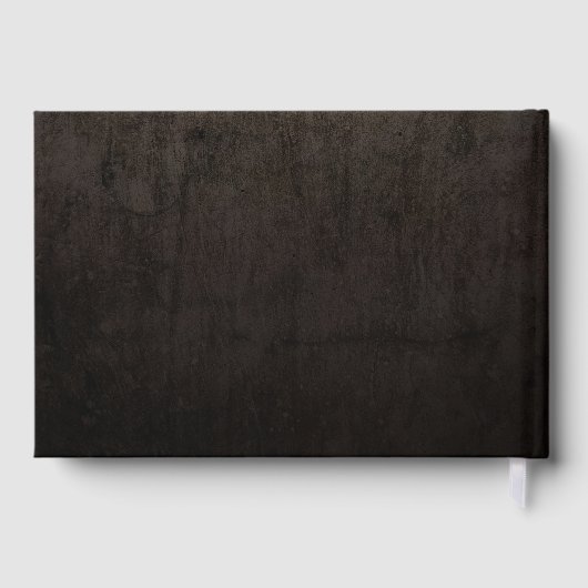 Skelet Hart Monogram Gothic Halloween Bruiloft Gastenboek (Achterkant)