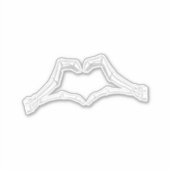 Skelet Hart Sticker (Voorkant)