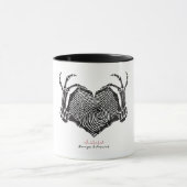 Skelet Hart Teken Mok (Midden)