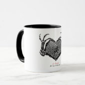 Skelet Hart Teken Mok (Voorkant links)