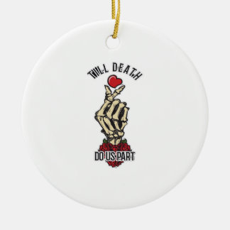 Skelet Hart Tot De Dood Doet Ons Uit Keramisch Ornament