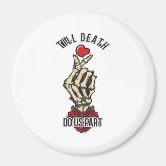 Skelet Hart Tot de Dood Ons Scheidt Magneet