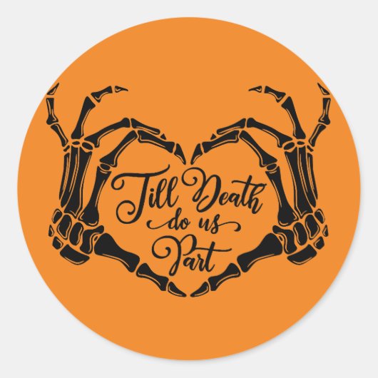 Skelet hart tot de dood Sticker (Voorkant)