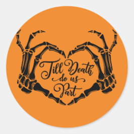 Skelet hart tot de dood Sticker