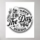 skelet hebben de dag dat je vrede verdient va poster (Voorkant)