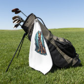 Skelet Herdershond Golfhanddoek (Groen)