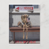 Skelet - Het is een droge hitte Briefkaart (Voorkant)