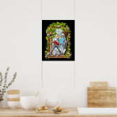 Skelet Hippie Planten Poster (Keuken)