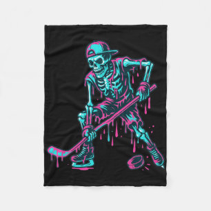 Skelet Hockey Drip Jongens Ijs Drip Jeugd Jongen Fleece Deken